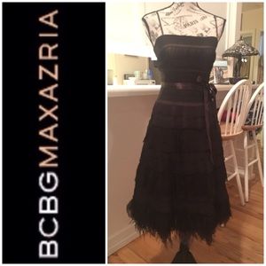 BCBGMaxAzaria Runway Cocktail Dress Brown Size 2